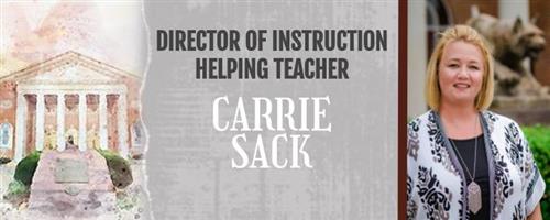 Director of Instruction Helping Teacher Carrie Sack